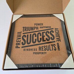 NWT - Motivational Cork Boards, Set of 4, 12"x12", Cork w/motivational prints